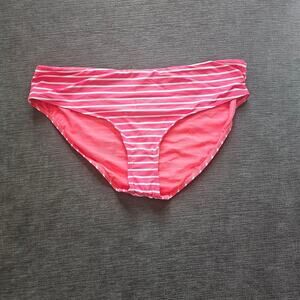 NWT Sea Level Women's Pink White Striped Charmarel Mid Bikini Bottoms Size 16
